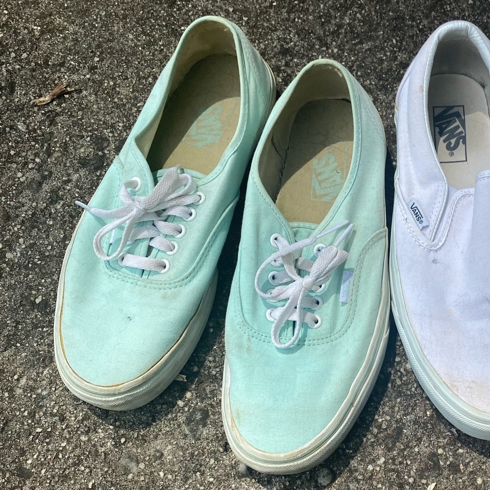 Sea foam green aqua vans
